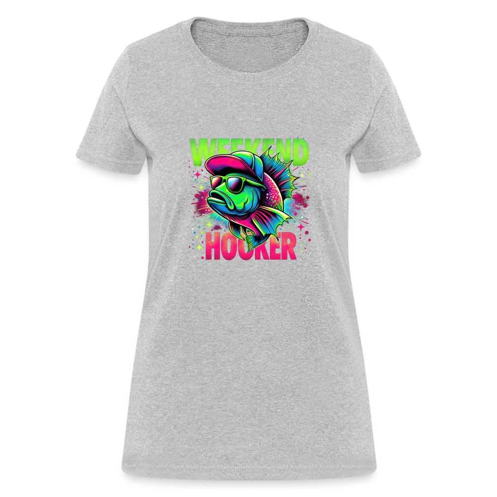 Fishing Weekend Hooker Women's T-Shirt - heather gray