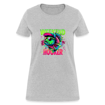 Fishing Weekend Hooker Women's T-Shirt - heather gray