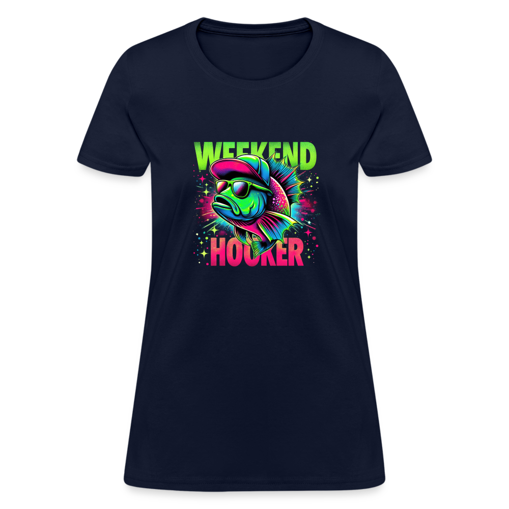 Fishing Weekend Hooker Women's T-Shirt - navy