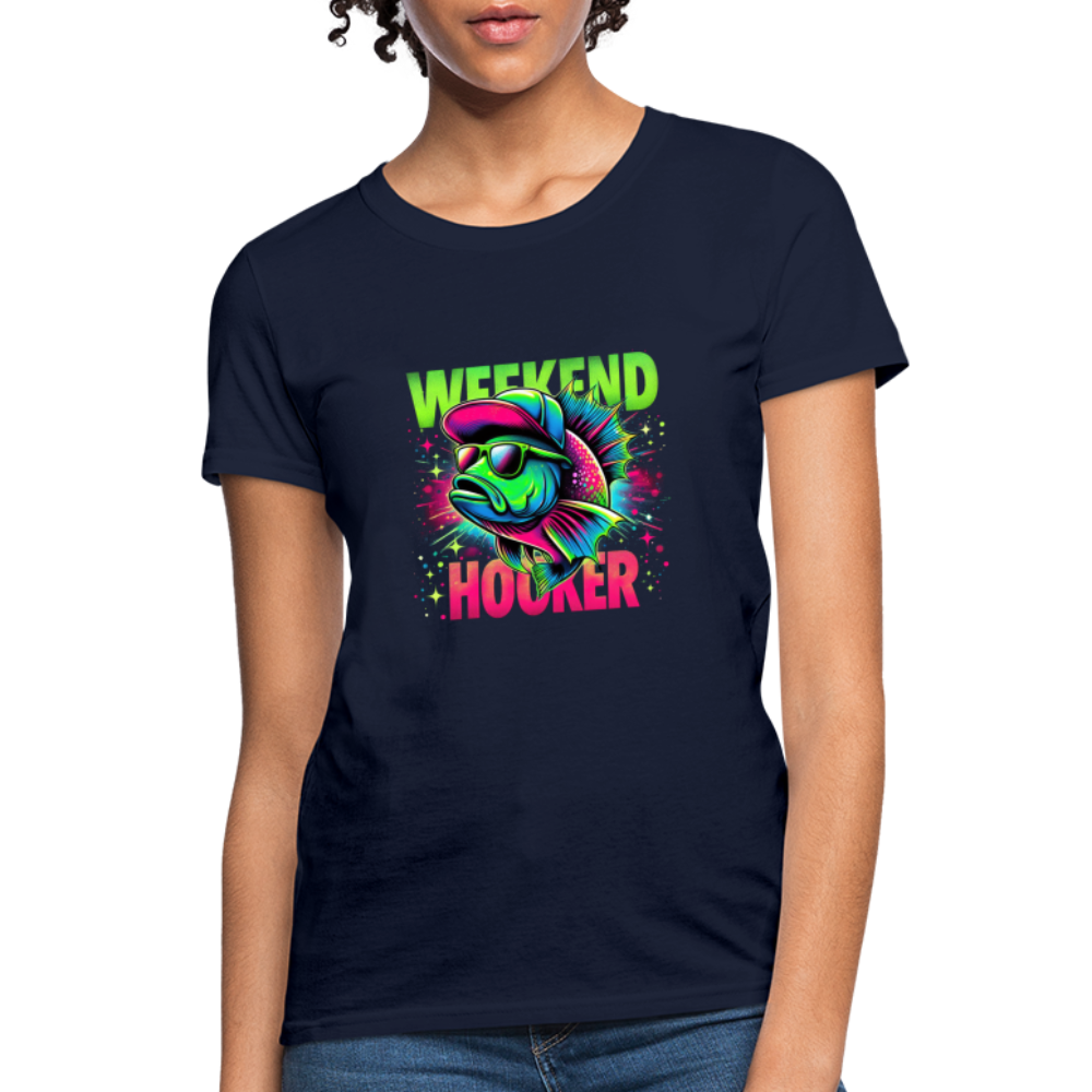 Fishing Weekend Hooker Women's T-Shirt - navy