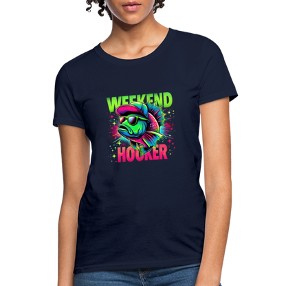 Fishing Weekend Hooker Women's T-Shirt - navy