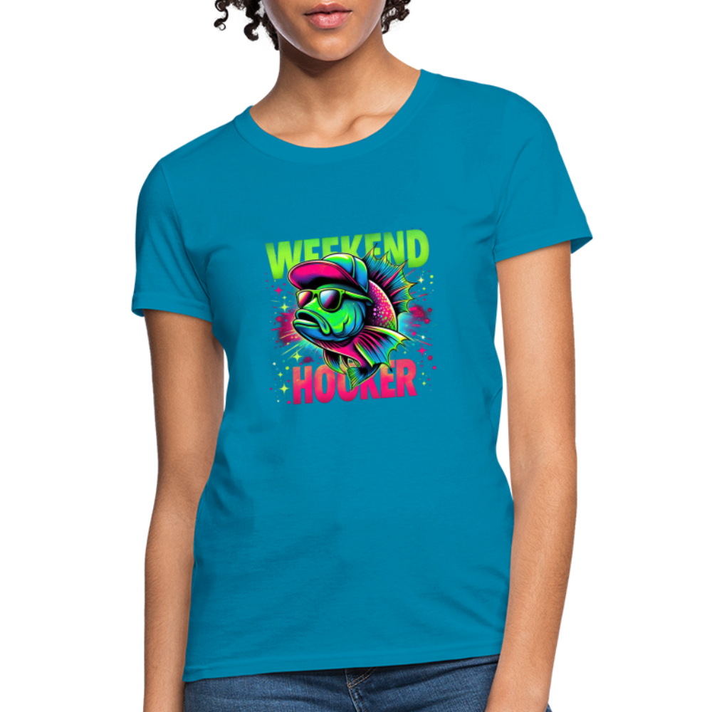 Fishing Weekend Hooker Women's T-Shirt - turquoise