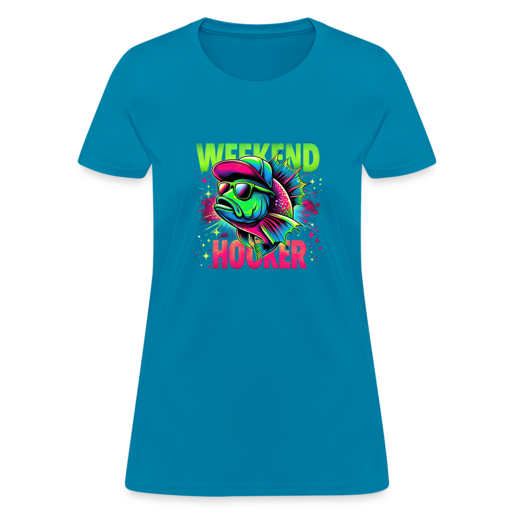 Fishing Weekend Hooker Women's T-Shirt - turquoise