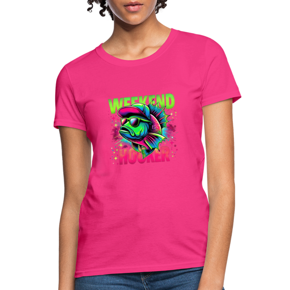 Fishing Weekend Hooker Women's T-Shirt - fuchsia