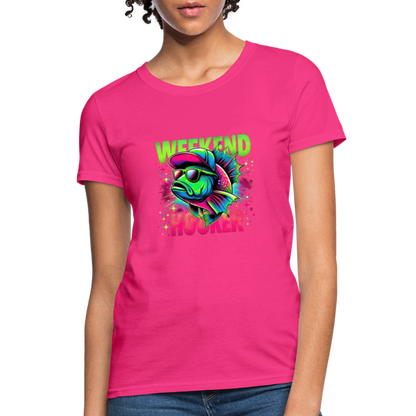 Fishing Weekend Hooker Women's T-Shirt - fuchsia