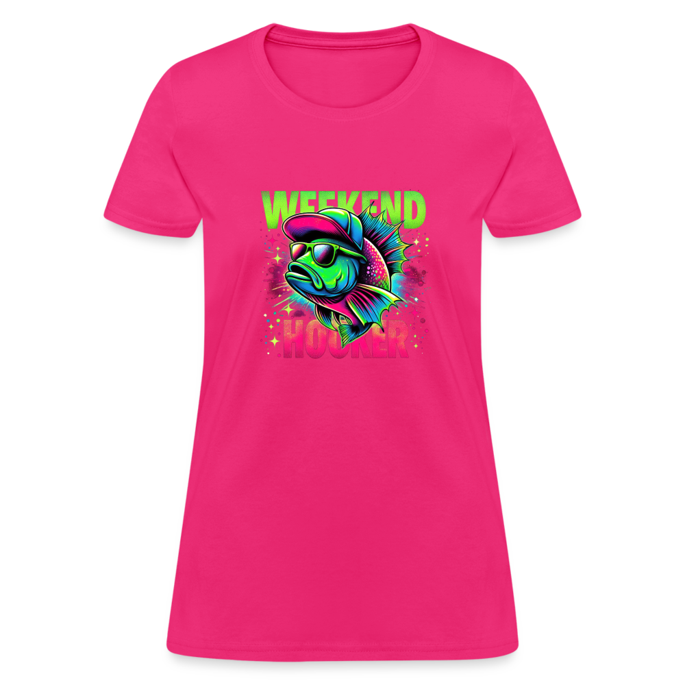 Fishing Weekend Hooker Women's T-Shirt - fuchsia