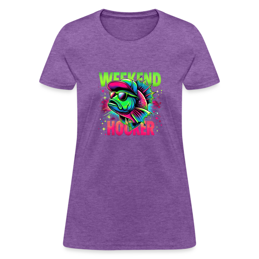 Fishing Weekend Hooker Women's T-Shirt - purple heather