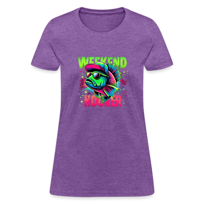 Fishing Weekend Hooker Women's T-Shirt - purple heather