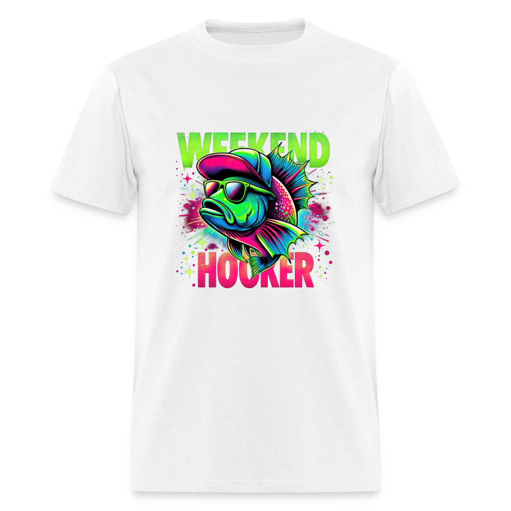 Fishing Weekend Hooker T-Shirt - white