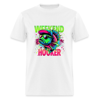 Fishing Weekend Hooker T-Shirt - white