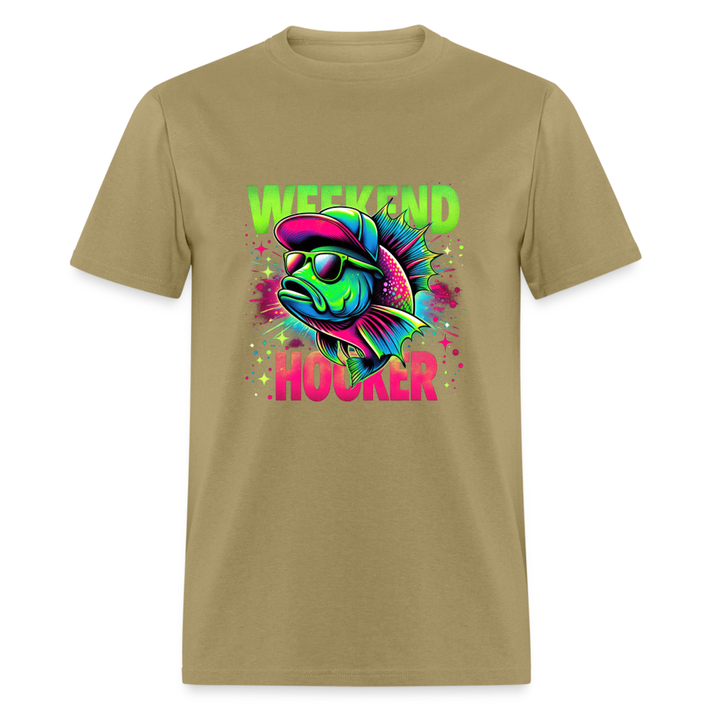 Fishing Weekend Hooker T-Shirt - khaki