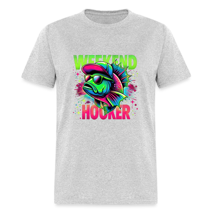 Fishing Weekend Hooker T-Shirt - heather gray