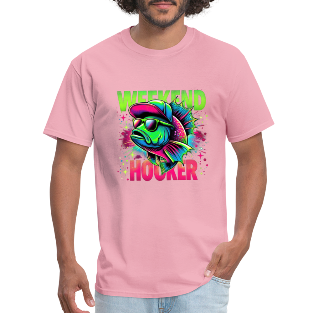 Fishing Weekend Hooker T-Shirt - pink