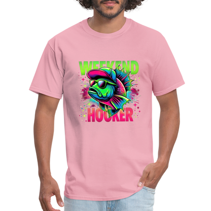 Fishing Weekend Hooker T-Shirt - pink