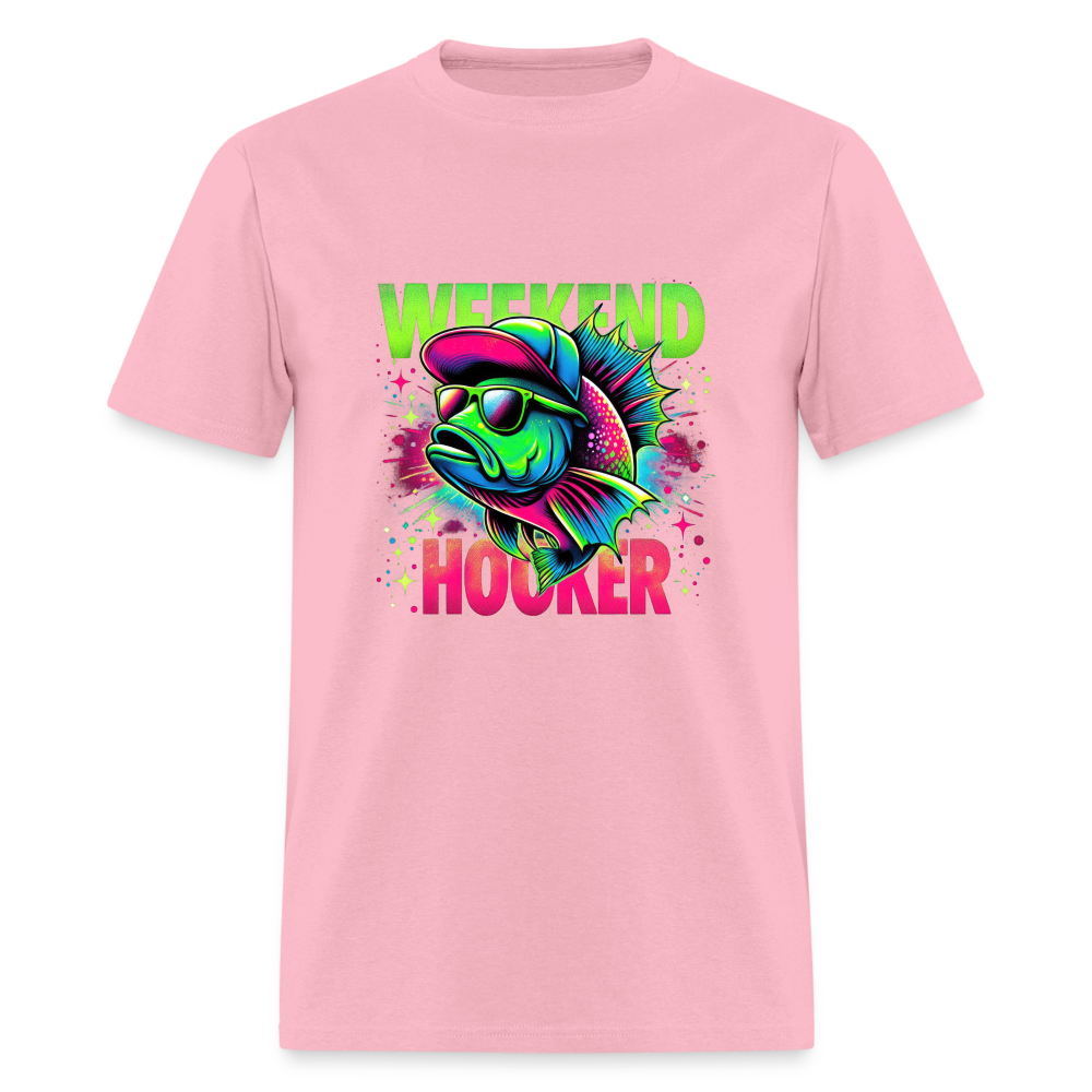 Fishing Weekend Hooker T-Shirt - pink