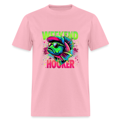 Fishing Weekend Hooker T-Shirt - pink