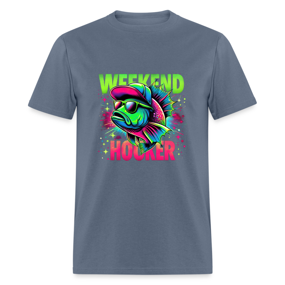 Fishing Weekend Hooker T-Shirt - denim