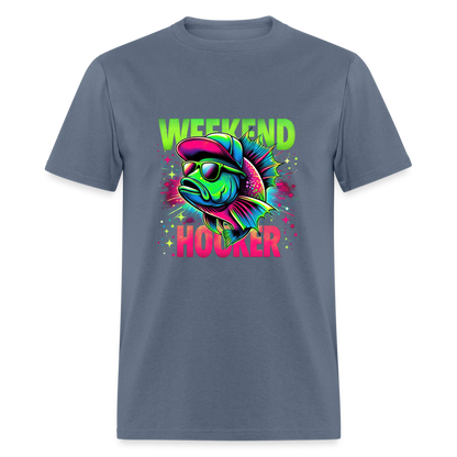 Fishing Weekend Hooker T-Shirt - denim