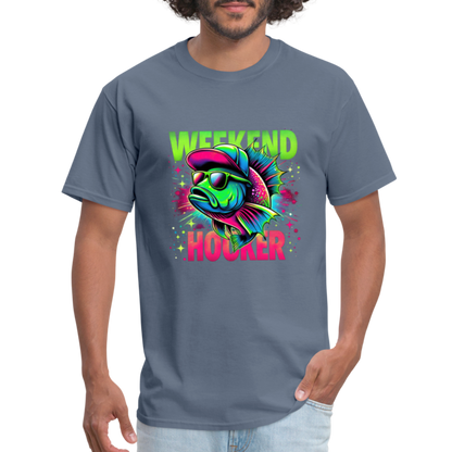 Fishing Weekend Hooker T-Shirt - denim