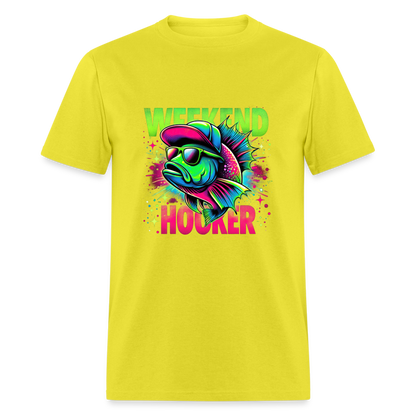 Fishing Weekend Hooker T-Shirt - yellow