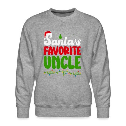 Santa's Favorite Uncle Premium Sweatshirt - heather grey