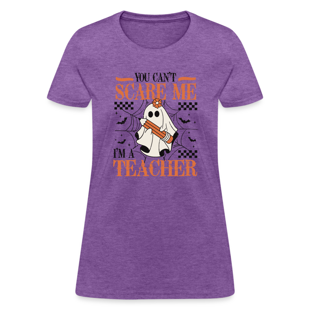 You Can't Scare Me I'm a Teacher Women's T-Shirt (Halloween) - purple heather