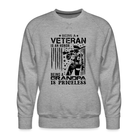 Veteran Grandpa Men’s Premium Sweatshirt - heather grey