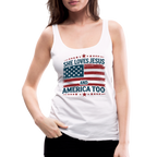 She Loves Jesus and America Too Women’s Premium Tank Top
