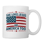 She Loves Jesus and America Too Coffee Mug