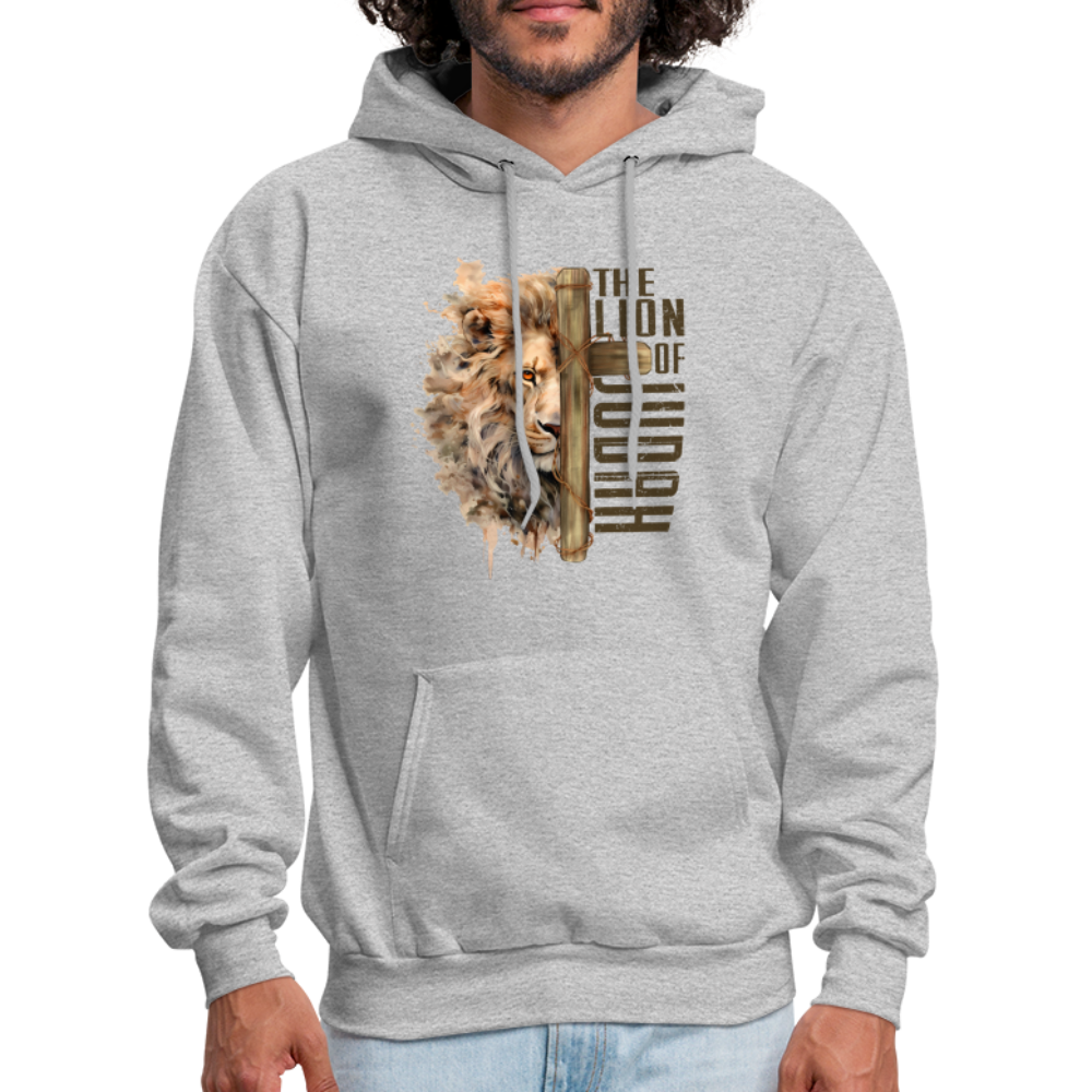 Jesus Lion of Judah Hoodie - heather gray