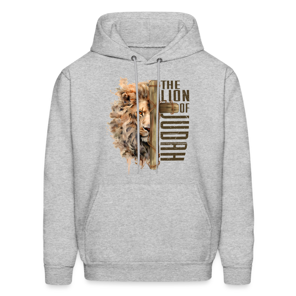 Jesus Lion of Judah Hoodie - heather gray