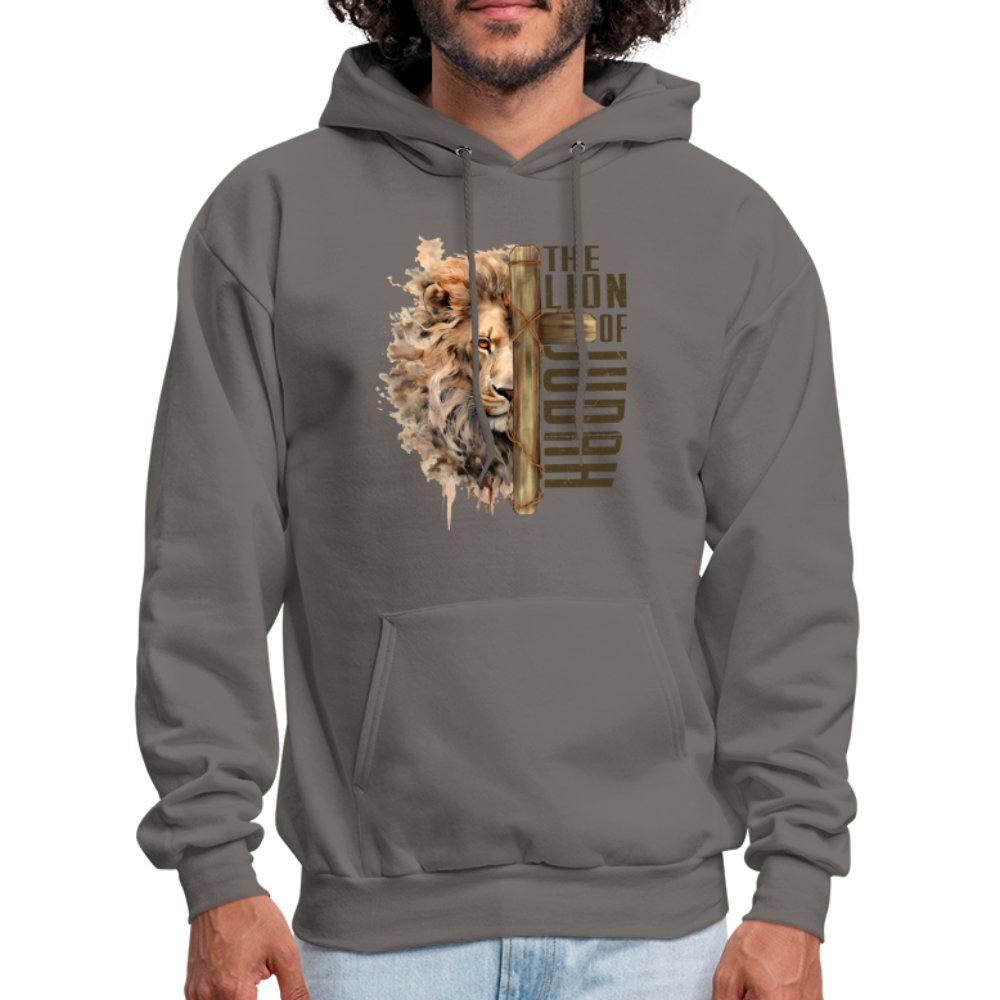 Jesus Lion of Judah Hoodie - asphalt gray