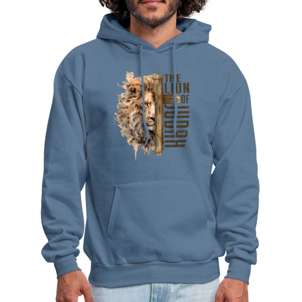 Jesus Lion of Judah Hoodie - denim blue