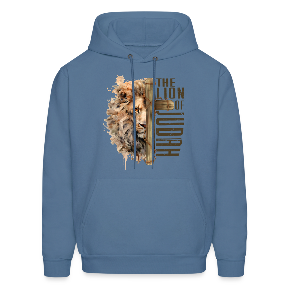 Jesus Lion of Judah Hoodie - denim blue