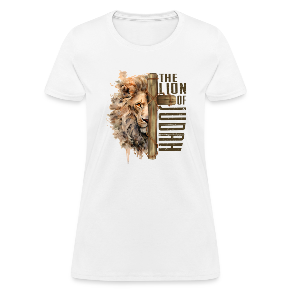 Jesus Lion of Judah Women's T-Shirt - white