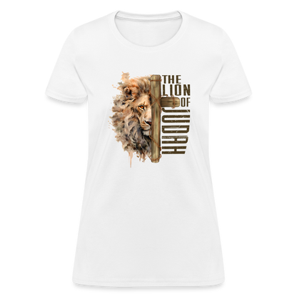 Jesus Lion of Judah Women's T-Shirt - white