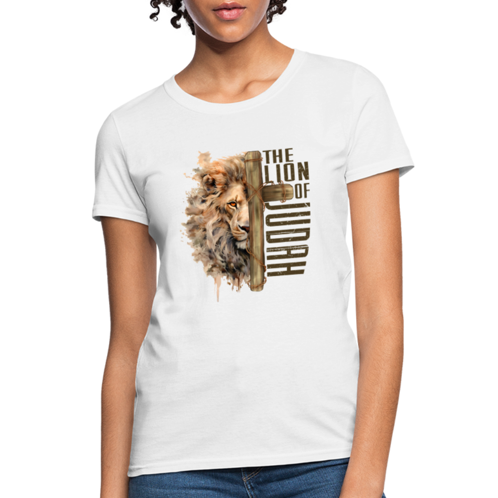 Jesus Lion of Judah Women's T-Shirt - white