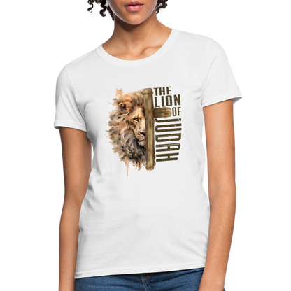 Jesus Lion of Judah Women's T-Shirt - white