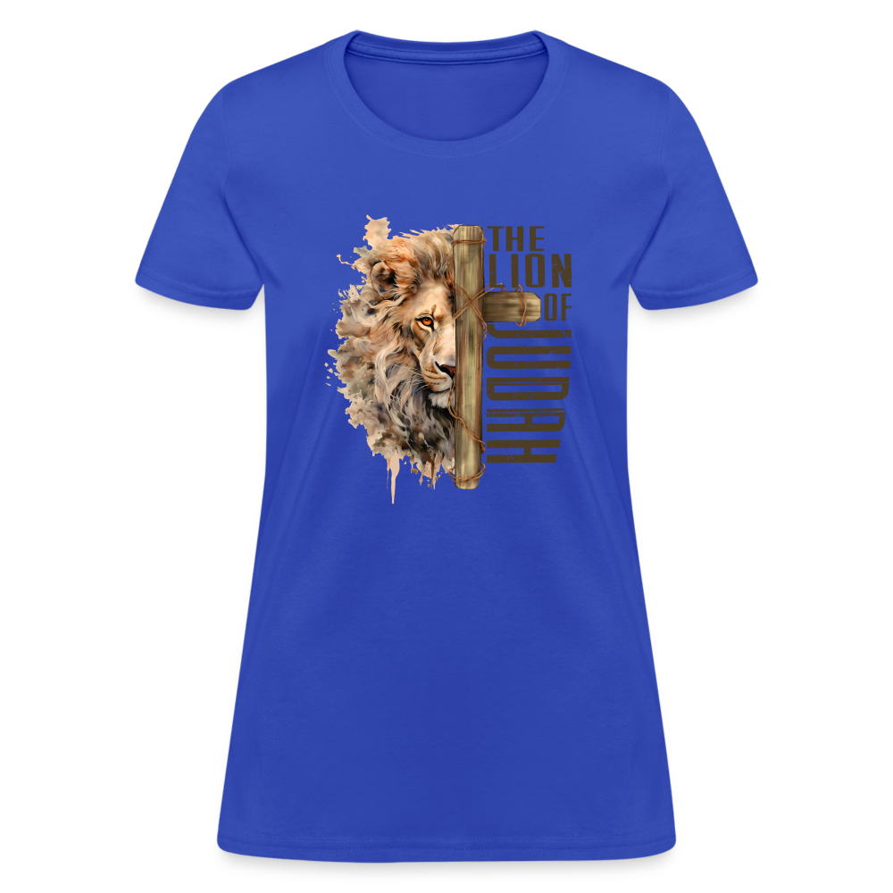 Jesus Lion of Judah Women's T-Shirt - royal blue