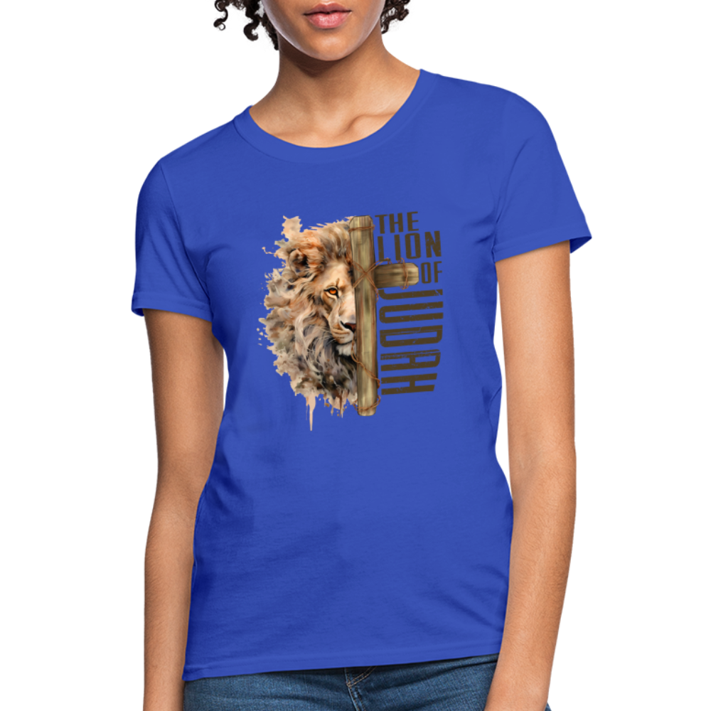 Jesus Lion of Judah Women's T-Shirt - royal blue