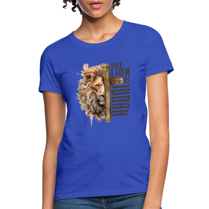 Jesus Lion of Judah Women's T-Shirt - royal blue