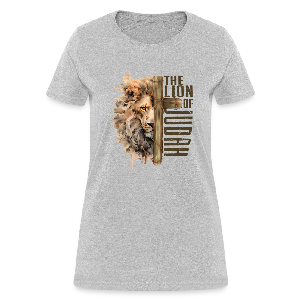 Jesus Lion of Judah Women's T-Shirt - heather gray