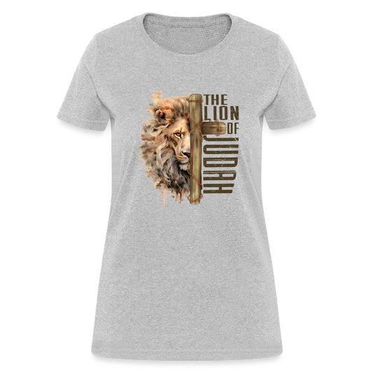 Jesus Lion of Judah Women's T-Shirt - heather gray