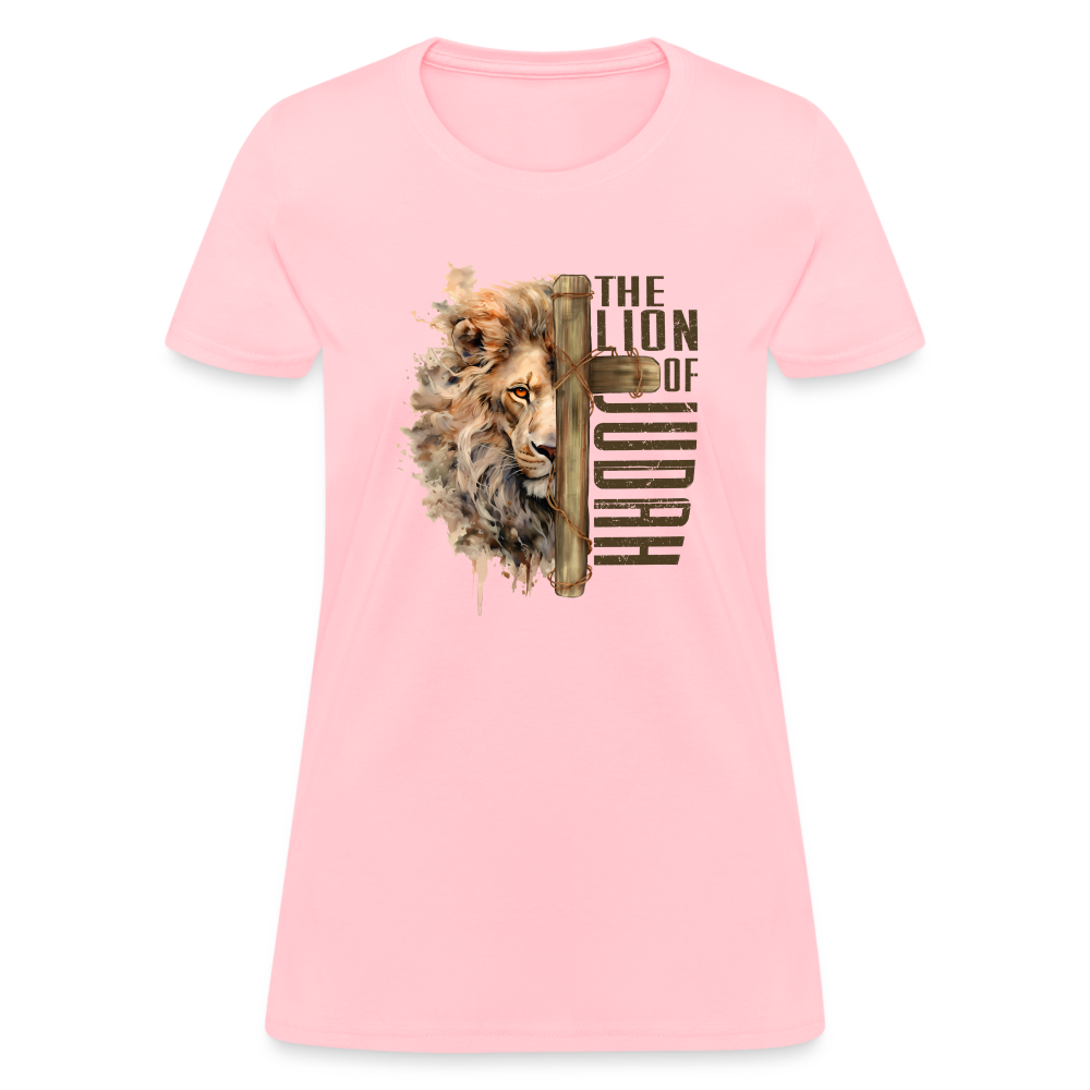 Jesus Lion of Judah Women's T-Shirt - pink