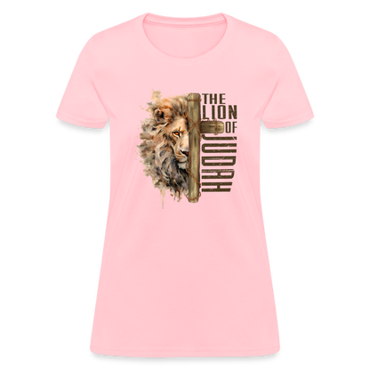 Jesus Lion of Judah Women's T-Shirt - pink