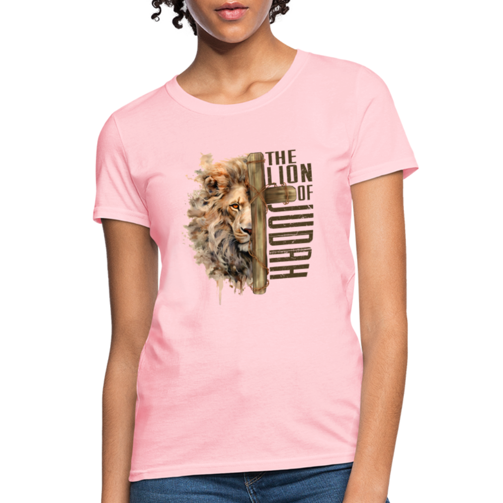 Jesus Lion of Judah Women's T-Shirt - pink