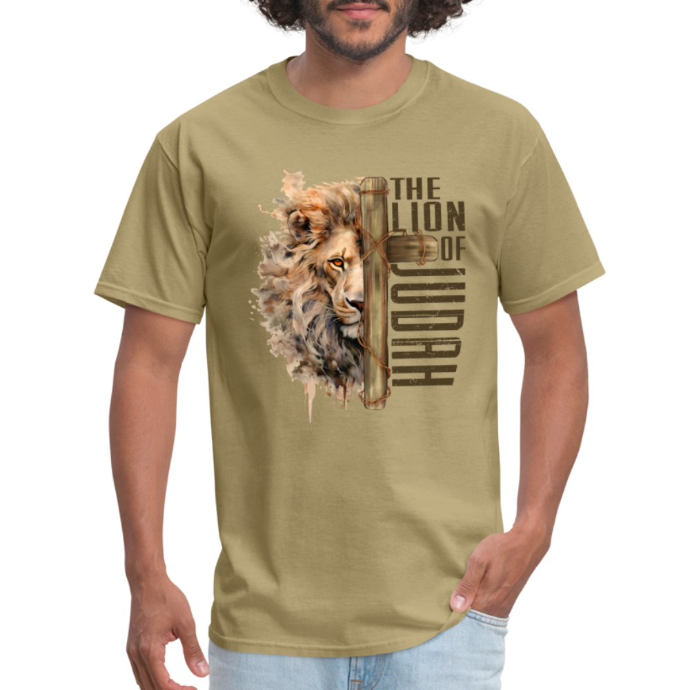 Jesus Lion of Judah T-Shirt - khaki