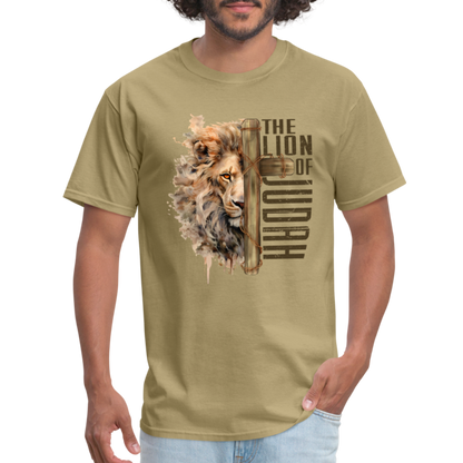 Jesus Lion of Judah T-Shirt - khaki