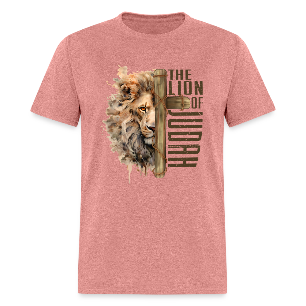 Jesus Lion of Judah T-Shirt - heather mauve