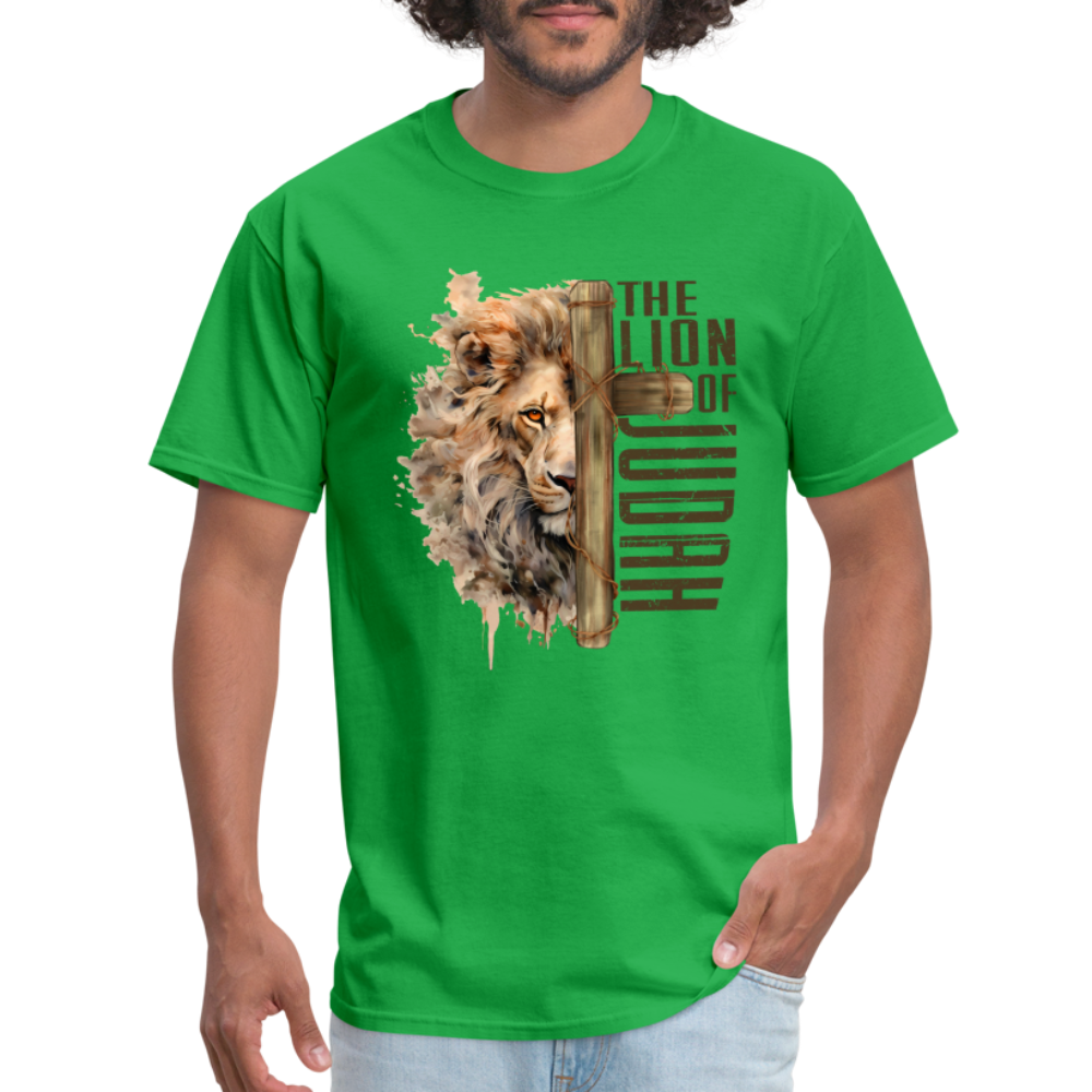 Jesus Lion of Judah T-Shirt - bright green